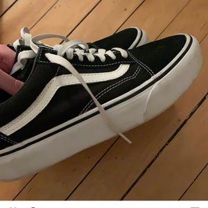 Black platform vans